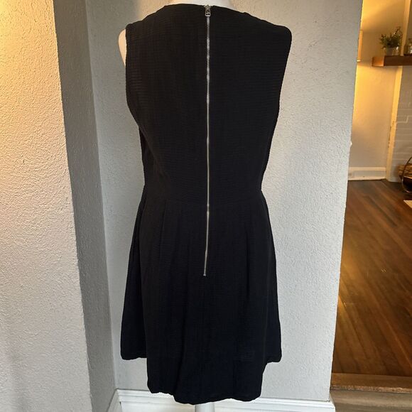 Gap 100% Cotton Black Sleeveless Lined Dress With Pockets Size 10 - Picture 3 of 7